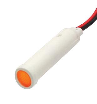 Mallory FL1P-8QW-1-Y12V LED YEL 8MM Snap 12VAC/DC STK &pound; 99AC2683