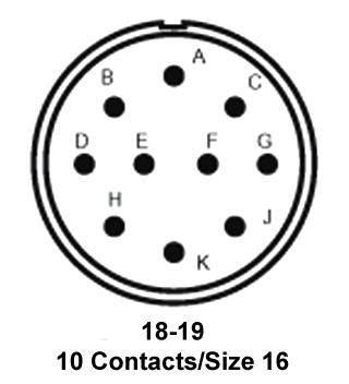 ITT Cannon MS3106E18-19PX MS3106E18-19PX Circular Connector MIL-DTL-5015 Series Straight Plug 10 Contacts Solder Pin Threaded 18-19