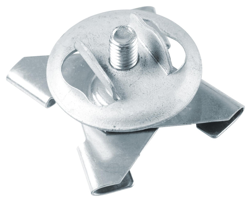 ABB PPJHX16S Suspended Ceiling Clip, E-Klips, 16 mm L, M6 Dia, Spring Steel, Zinc Silver Finish