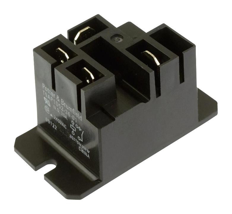 TE CONNECTIVITY T9AP1D52-12 Power Relay, SPST-NO, 12 VDC, 30 A, T9A Series, Panel, Non Latching