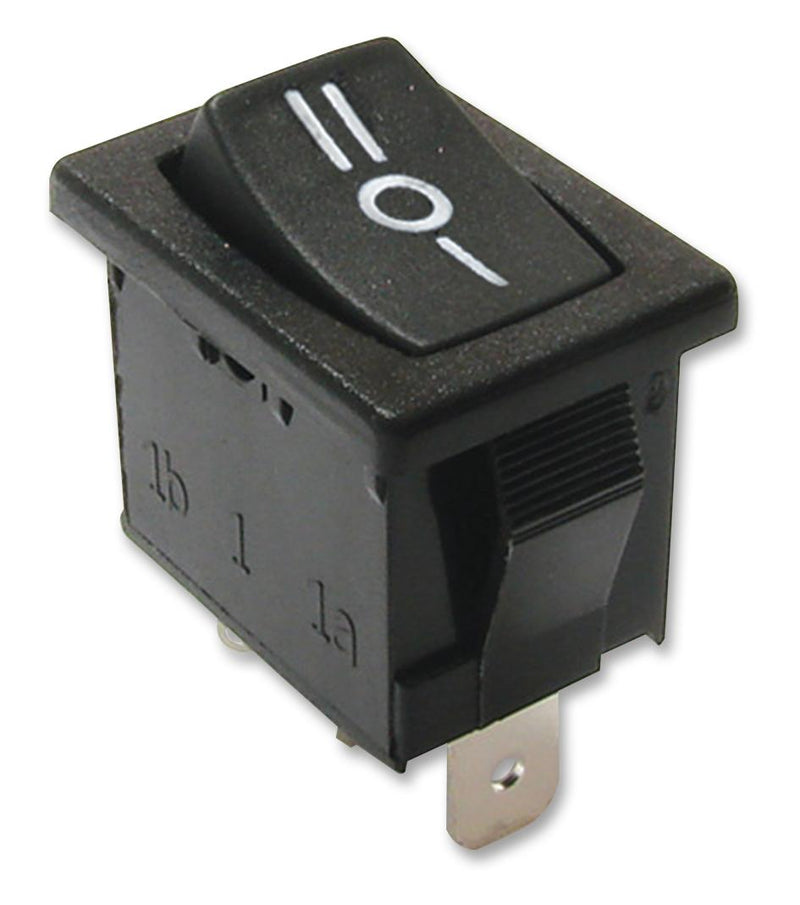 E-SWITCH R1966DBLKBLKCF Switch Rocker Spdt 15A 125VAC Black