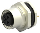 TE CONNECTIVITY T4141012031-000 Sensor Connector, M12, Receptacle, 3 Contacts, PCB Socket, Straight Panel Mount