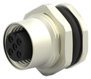 TE CONNECTIVITY T4131012031-000 Sensor Connector, M12, Receptacle, 3 Contacts, Solder Socket, Straight Panel Mount