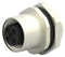 TE CONNECTIVITY T4133012031-000 Sensor Connector, M12, Receptacle, 3 Contacts, Solder Socket, Straight Panel Mount