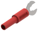 TENMA 76-079 ADAPTER, BANANA JACK - SPADE LUG, RED