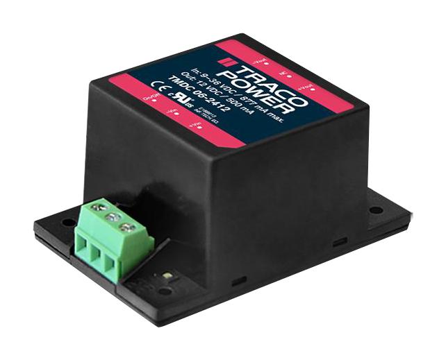 Traco Power TMDC 06-2423 Isolated Chassis Mount DC/DC Converter ITE 4:1 6 W 2 Output 15 V 200 mA