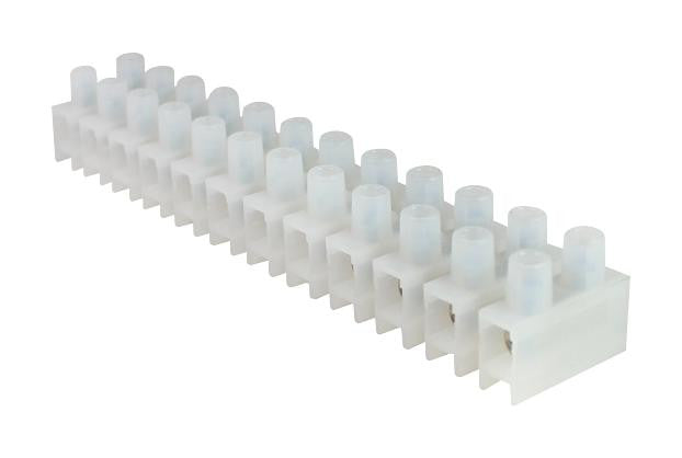 CAMDENBOSS CTSN433/12WR Panel Mount Barrier Terminal Block, 1 Row, 12 Ways, 10 AWG, 10 mm, 30 A