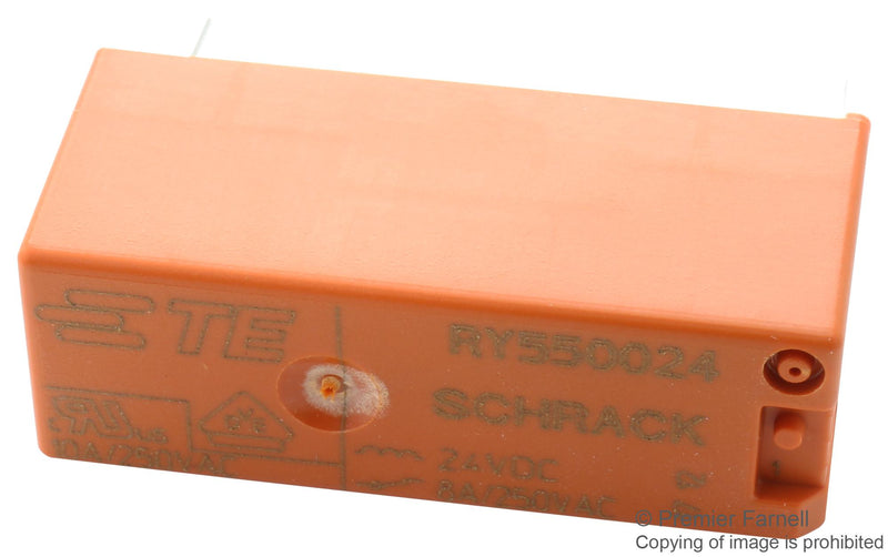 Schrack - TE Connectivity RY551012 Power Relay SPST-NC 12 VDC 8 A RY Series Through Hole Non Latching