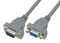 L-COM CSM9MF-2.5 Computer Cable, D Subminiature Plug, 9 Way, D Subminiature Socket, 9 Way, 2.5 ft, 760 mm, Grey