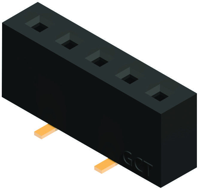 GCT (GLOBAL CONNECTOR TECHNOLOGY) BF090-10-A-1-N-D Board-To-Board Connector, 2 mm, 10 Contacts, Receptacle, BF090 Series, Surface Mount, 1 Rows