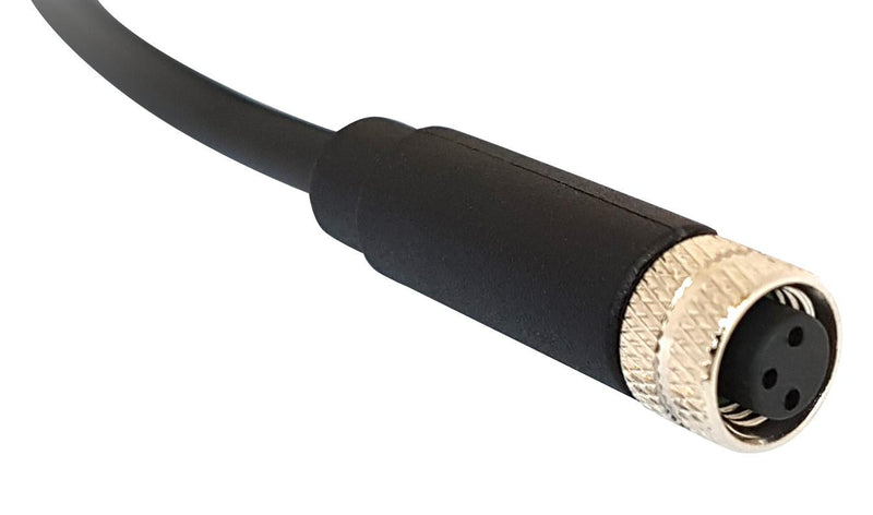 BULGIN PXPPVC08FBF05BCL010PVC Sensor Cable, M8 Sensor Straight 5 Position Receptacle, Free Ends, 1 m, 3.3 ft, Buccaneer M8 Series