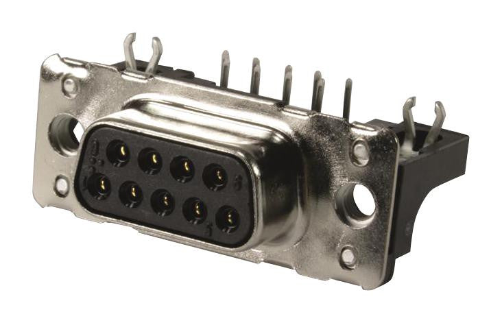 HARTING 9661526615 D Sub Connector, R/A, 9 Contacts, Receptacle, DE, Steel Body, Through Hole