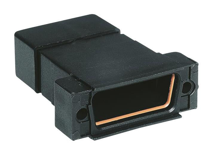 HARTING 9670090436 D Sub Backshell, IP67, DE, 180&deg;, Thermoplastic Body