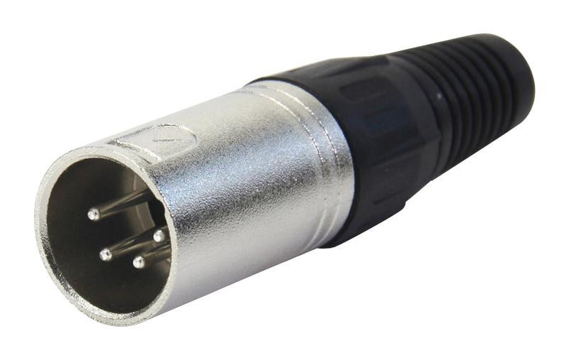 PRO SIGNAL PS000014 XLR Audio Connector, 4 Contacts, Plug, Cable Mount, Silver Plated Contacts, Metallised Plastic Body