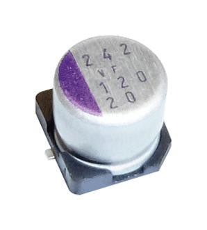 PANASONIC ELECTRONIC COMPONENTS 25SVF56M Capacitor, 56 &micro;F, 25 V, OS-CON SVF Series, Radial Can - SMD, 0.03 ohm, 1000 hours @ 125&deg;C