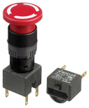 APEM A01ES-DM+A0154B-D Emergency Stop Switch, DPST-NO, Push On-Twist Off, Quick Connect, Solder, 6 A, 250 V