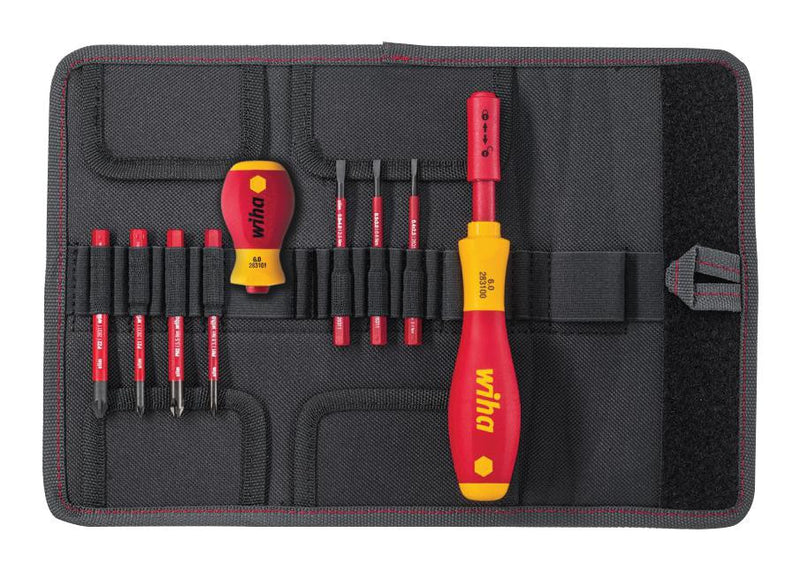 WIHA 41233 SCREWDRIVER SET, SLOTTED/POZIDRIV, 9PCS