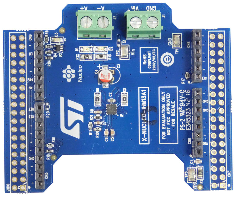 STMICROELECTRONICS X-NUCLEO-IHM13A1 Expansion Board, Low Voltage Brush DC Motor Driver, STM32 Nucleo Board, Based on STSPIN250