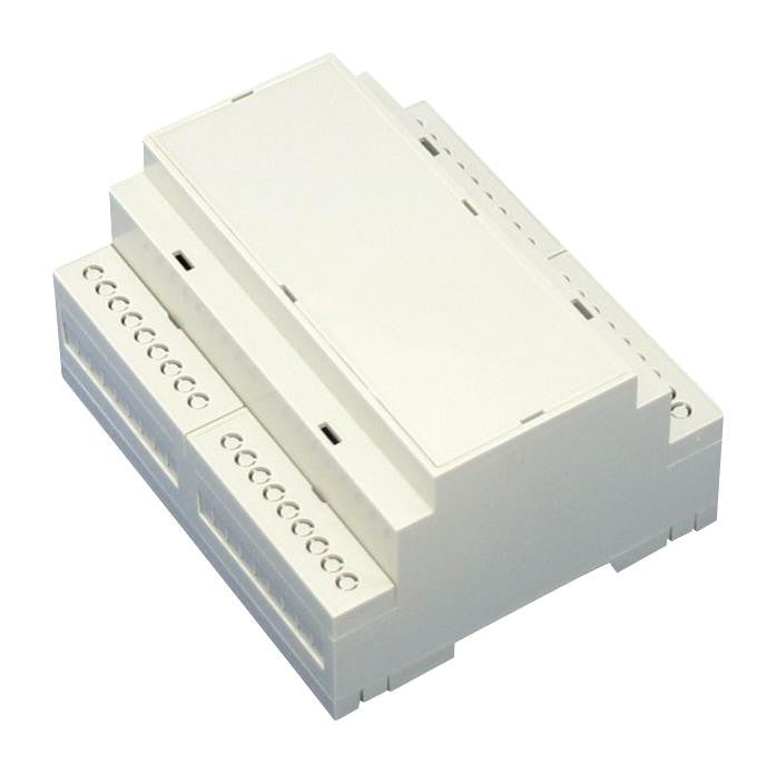 BUD INDUSTRIES DMB-4770 Plastic Enclosure, DIN Rail, ABS, Polycarbonate, 36.3 mm, 90.2 mm