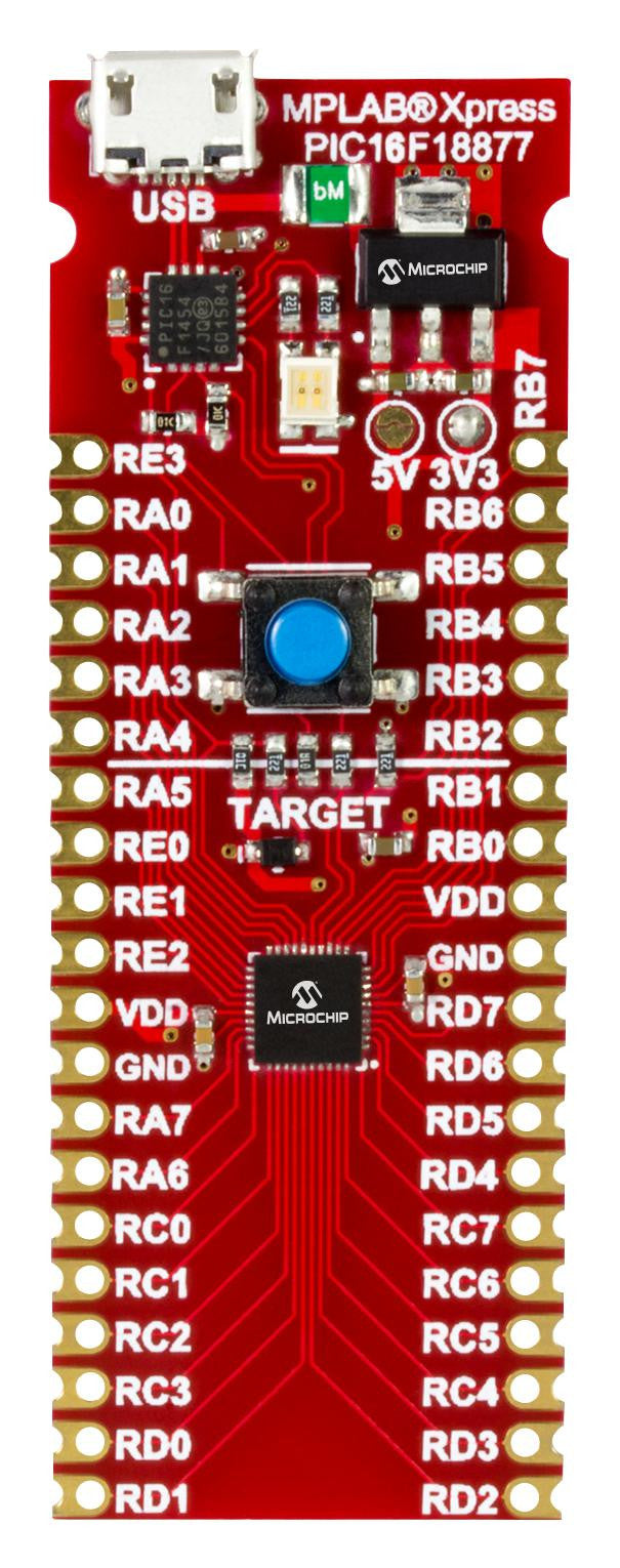 MICROCHIP DM164142 Evaluation Board, MPLAB(R) Xpress PIC16F18877, MPLAB Xpress Cloud Based IDE