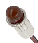 CHICAGO MINIATURE LIGHTING 1051A1 Neon Indicator, Snap In, 250 VAC, Wire Leaded, Red, 12.7 mm, Dome, 1.9 mA