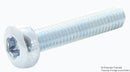 DURATOOL DT000131 Machine Screw, M4, Steel, 20 mm, Zinc, Pan Head Torx