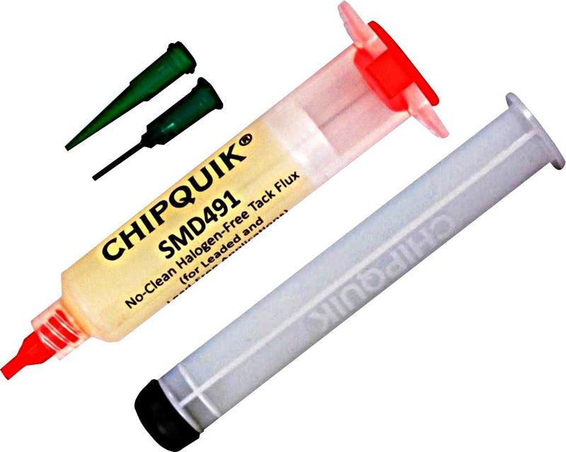 Chip Quik SMD491 Solder Flux No Clean Soldering Syringe 10 cc