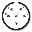 Amphenol Industrial D38999/24FE6PA D38999/24FE6PA Circular Connector MIL-DTL-38999 Series III Jam Nut Receptacle 6 Contacts Crimp Pin Threaded