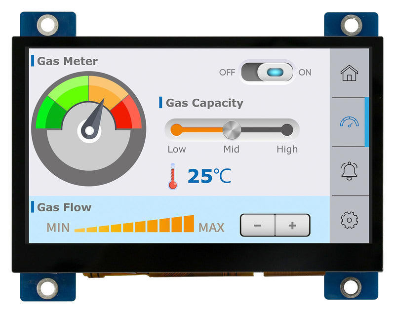 Midas MDT0430GIHC-HDMI MDT0430GIHC-HDMI TFT LCD 4.3 " 480 x 272 Pixels Landscape RGB 5V