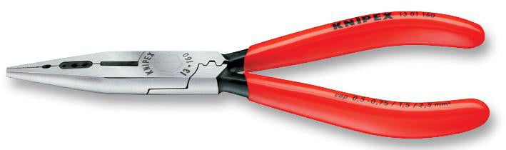 KNIPEX 1301160 PLIER, LONG NOSE, CUT/CRIMP 160MM