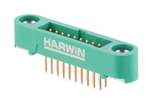 Harwin G125-MV12005M1P Pin Header Black / Green Wire-to-Board 1.25 mm 2 Rows 20 Contacts Through Hole Gecko SL G125