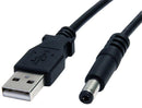 Startech USB2TYPEM USB2TYPEM Computer Cable USB 2.0 A Plug Type M DC Barrel (5.5mm OD 2.1mm ID) 3.28 ft 1 m Black