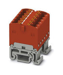 Phoenix Contact PTFIX 12X15-NS15A RD Panel Mount Barrier Terminal Block Red NS 15 17.5 A 500 V 12 Pole Push In 14 AWG