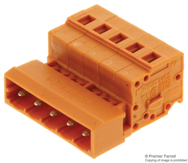 WAGO 231-635 TERMINAL BLOCK, PCB, 5 POSITION, 28-12AWG