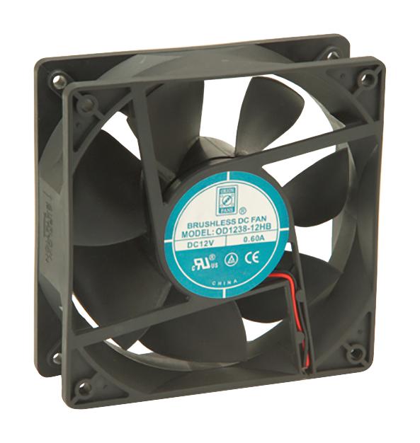 Orion Fans OD1238-12HB DC Axial Fan 12 V Square 120 mm 38 Ball Bearing 105 CFM