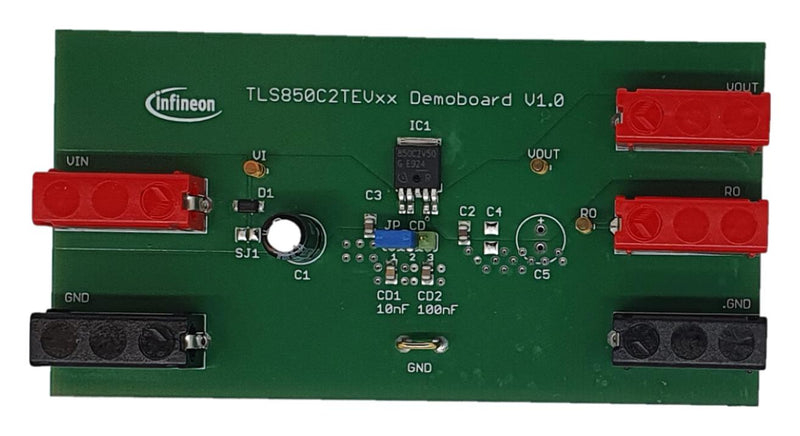 Infineon TLS850C2TEV50BOARDTOBO1 TLS850C2TEV50BOARDTOBO1 Demonstration Board TLS850C2TEV50 Power Management Linear Regulator New