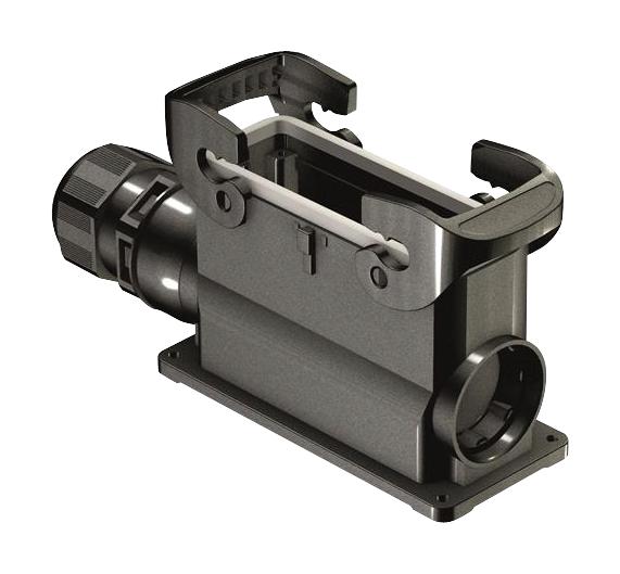 Harting 19433240231 Heavy Duty Connector IP66 With Gland Nylon (Polyamide) Fibreglass Reinforced 2 Lever 24B