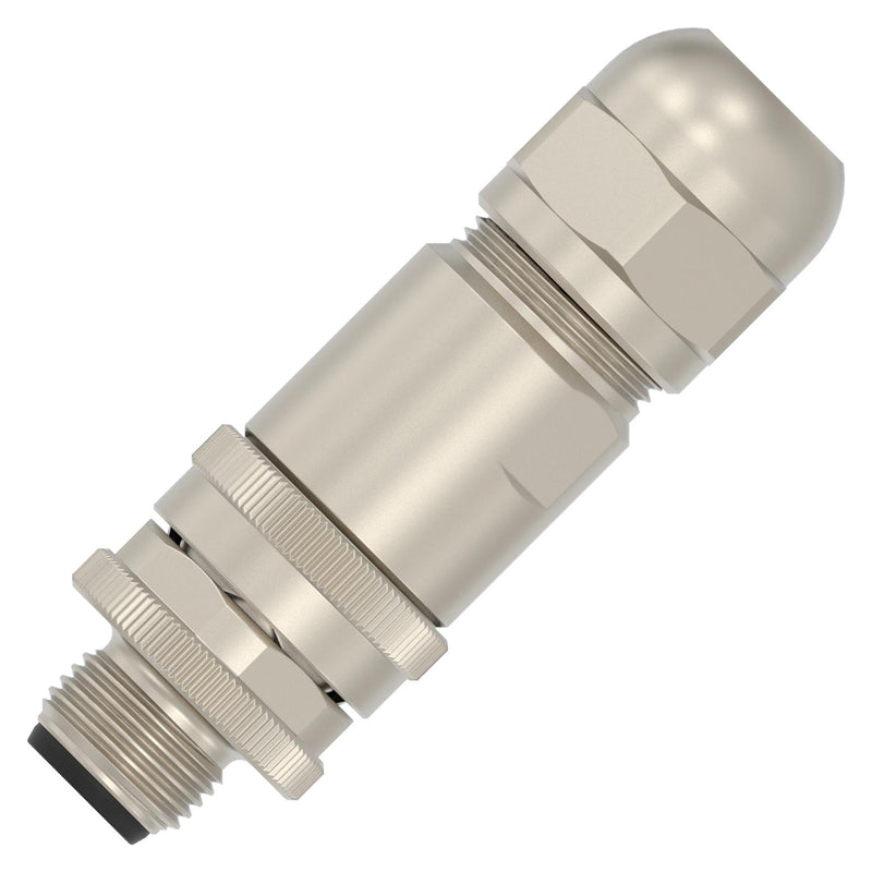 AMP - TE Connectivity 2351415-1 Sensor Connector PG7 M12 Male 8 Positions Crimp Pin Contacts Not Supplied