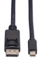 Roline 11.04.5638 Audio / Video Cable Assembly Displayport Plug Mini 4.9 ft 1.5 m Black