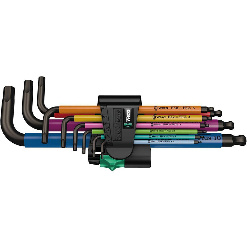 Wera 5022089001 Long Arm Color Coded Hex Key Set - Metric