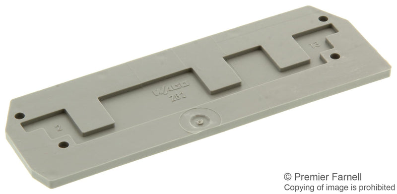 WAGO 282-308 END PLATE, RAIL MOUNTED TERMINAL BLOCK