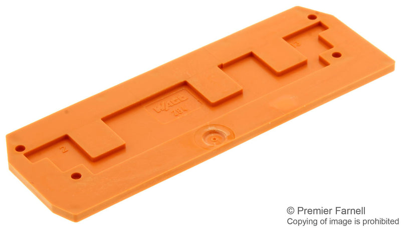 WAGO 284-339 END PLATE, RAIL MOUNTED TERMINAL BLOCK