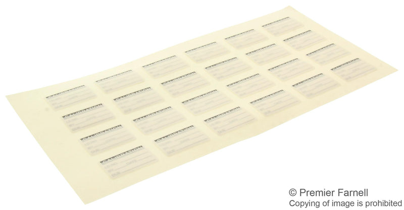 TE CONNECTIVITY QCC311BK CALIBRATION LABELS, SELF-LAM, VINYL, 25.4MM W