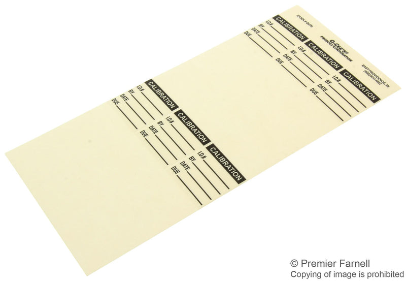 TE CONNECTIVITY QUP6BK CALIBRATION LABELS, WRAP-AROUND, VINYL, 76.2MM W