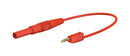 Staubli 28.0012-015-22 Test Lead PVC 2mm Stackable Banana Plug 4mm Socket 60 VDC 10 A Red 150 mm