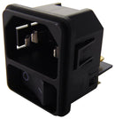 Schurter DC11.0001.201 Un-Filtered IEC Power Entry Module C14 General Purpose 12 A 250 VAC 2-Pole Switch