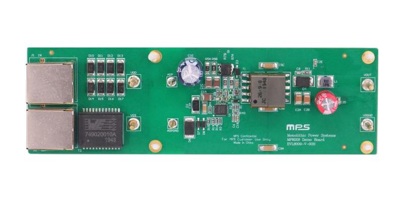 Monolithic Power Systems (MPS) EVL8009-V-00H Evaluation Board MP8009GV POE PD Interface w/ Flyback Controller Management