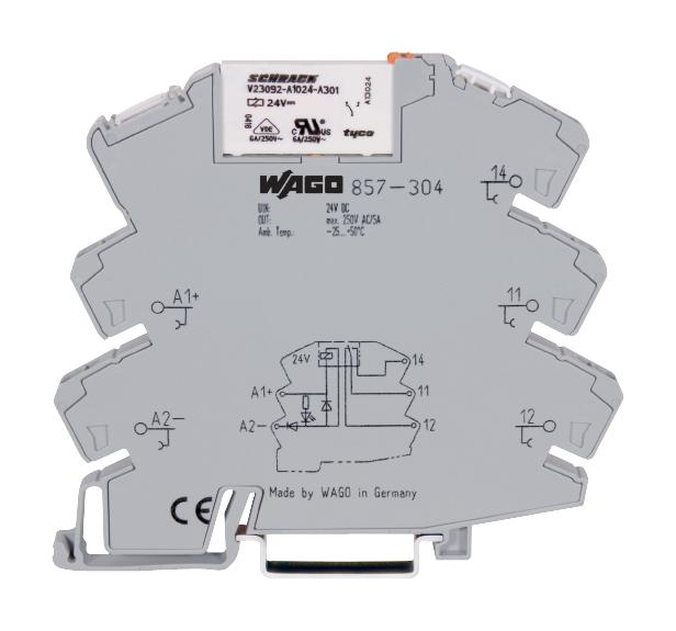 Wago 857-304 Power Relay Spdt 24 VDC 6 A 857 Series Socket