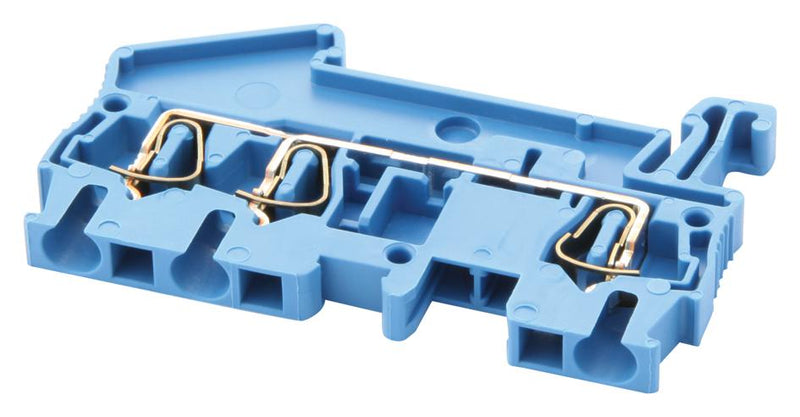 Phoenix Contact ST 25-TWIN BU DIN Rail Mount Terminal Block 3 Ways 28 AWG 12 4 mm&Acirc;&sup2; Clamp 24 A