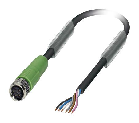 Phoenix Contact SAC-6P- 15-PUR/M 8FS Sensor Cable M8 Receptacle Free End 6 Positions 1.5 m 4.9 ft